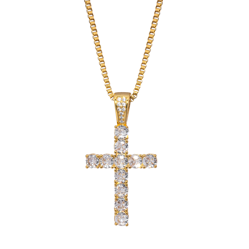 Iced Cross (Gold) – Aricci London